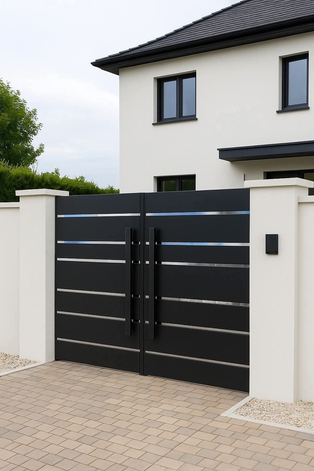 Modern Slat Gate